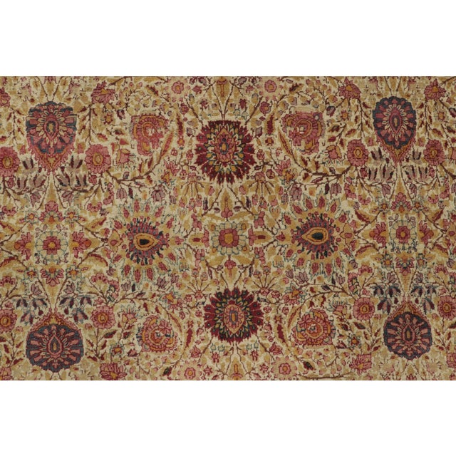 Textile Antique 20th Century Persian Kashan Rug With Floral All-Over Vinery - Rug & Kilim For Sale - Image 7 of 9