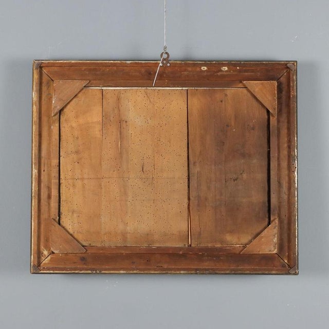 Gold Mirror with Gilded and Carved Wooden Frame For Sale - Image 8 of 9