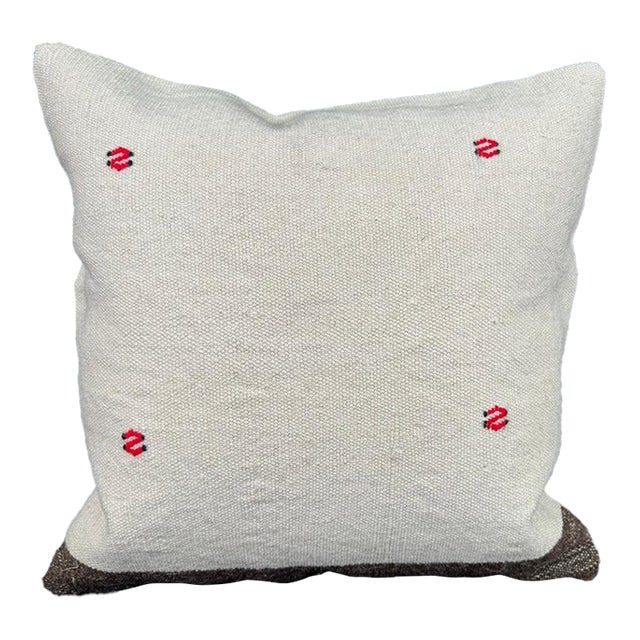 Turkish Hemp Pillow Cushion Natural Beige Brown Cushion Cover 20"x20" For Sale