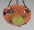Metal Small French Art Deco Pendant Light by Le Verre Francais Schneider - 1925 Chandelier France For Sale - Image 7 of 14