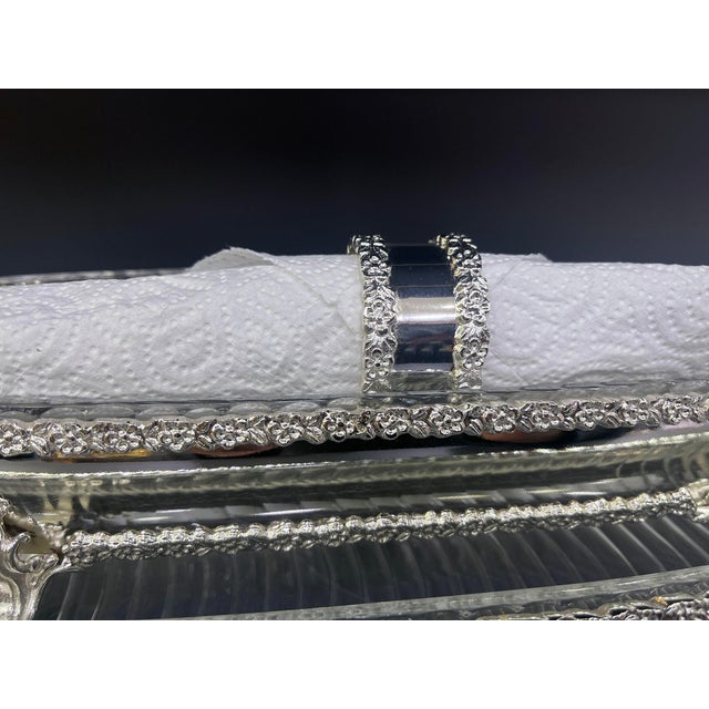 Metal Oval Brass Serving Trays with Handles, Set of 4 For Sale - Image 7 of 8