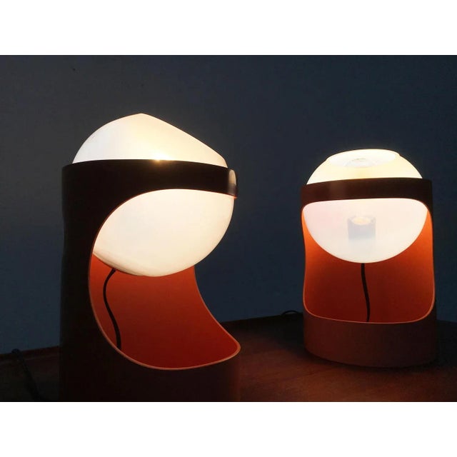 Very rare table lamps from the Swiss manufacturer Baltensweiler based on a design by Rosemarie and Rico Baltensweiler from...