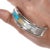 6.25" Vintage Zuni Turquoise and Shell channel inlay silver cuff bracelet For Sale In Austin - Image 6 of 11