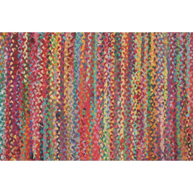 Rug & Kilim Vintage Italian Braided Polychromatic Wool Rug by Rug & Kilim, Europe For Sale - Image 4 of 9