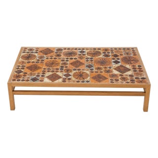 Ceramic Tile Top Coffee Table by Tue Poulsen, 1970s For Sale