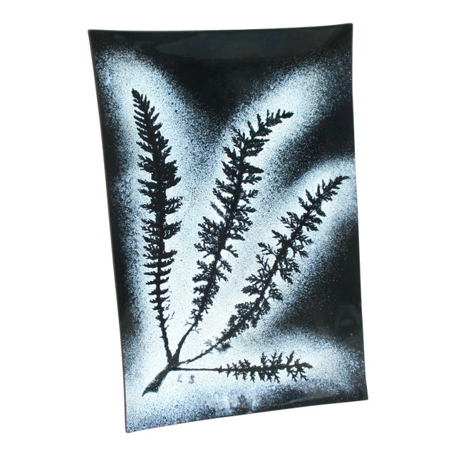 Artisan Enamel Desk Tray For Sale