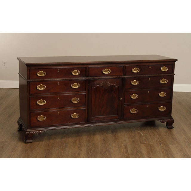 High Quality American Made Chippendale Style Cherry Bedroom Dresser Or Chest with Dovetailed Drawers, Interior Shelving...