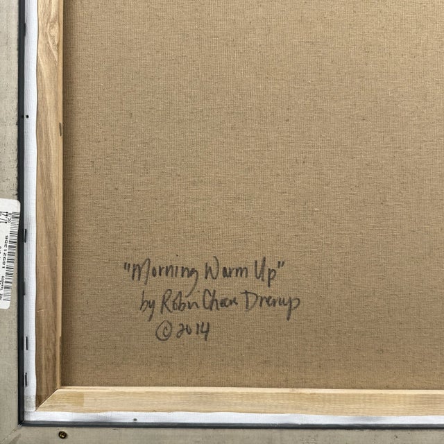 2020s Original Oil Impressionist Painting "Morning Warm Up" For Sale - Image 5 of 6