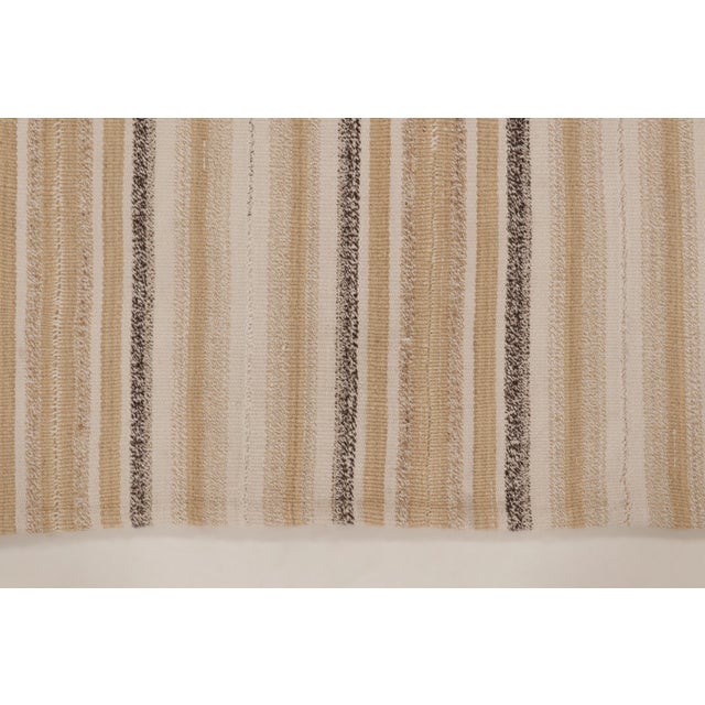 Textile Rug & Kilim's Contemporary Rez Kilim Flatweave Rug With Multi-Stripe Design For Sale - Image 7 of 10