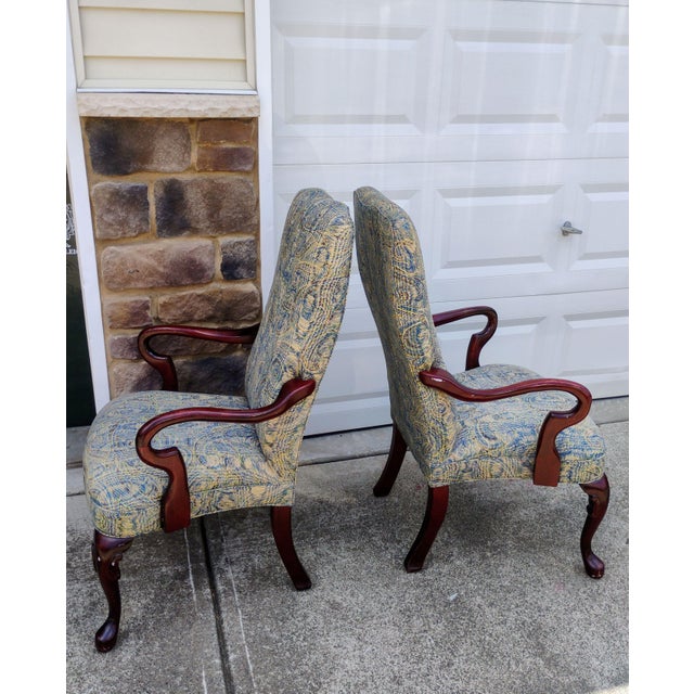 1960s Queen Anne style Armchairs by Ethan Allen For Sale - Image 12 of 12