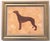 Contemporary Greyhound Dog Style of Erte Burnt Orange Burnt Umber Minimalist Art Deco English Traditional Oil Painting by Cleo Plowden For Sale - Image 3 of 3