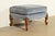 Baker Furniture Style French Provincial Louis XV Carved Walnut Velvet Upholstered Lounge Chair and Ottoman | Circa 1960s For Sale - Image 12 of 16