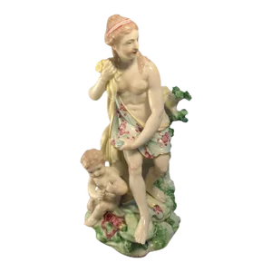 Antique 18th C. English Derby Porcelain Figure of Venus and Cupid 1780