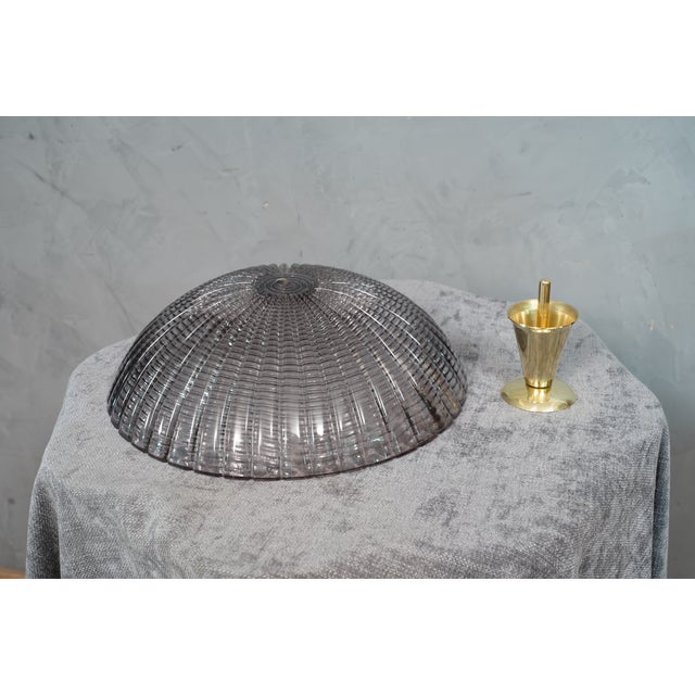 Metal Mid-Century Modern Table Lamp in Murano Art Glass, 1980 For Sale - Image 7 of 9