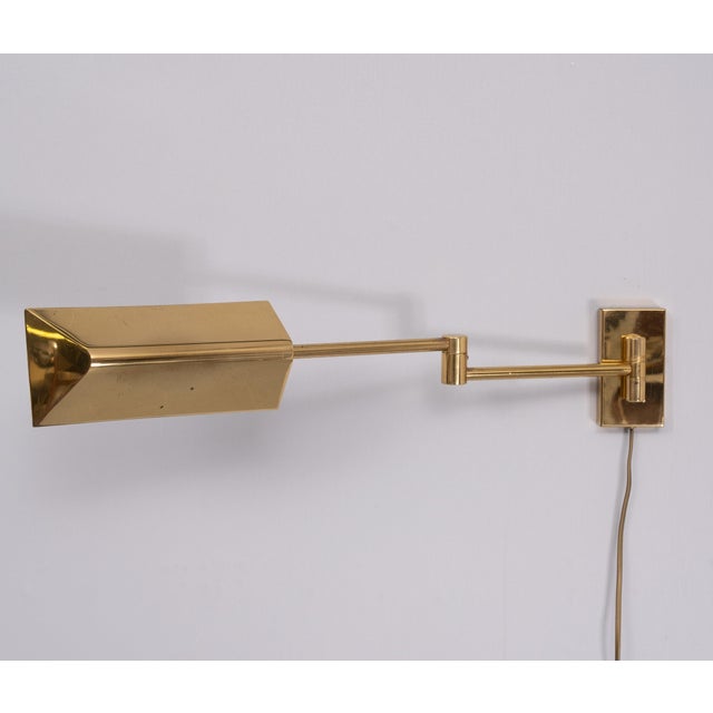 Brass Swing Arm Wall Lamp, Germany, 1978 For Sale - Image 4 of 11