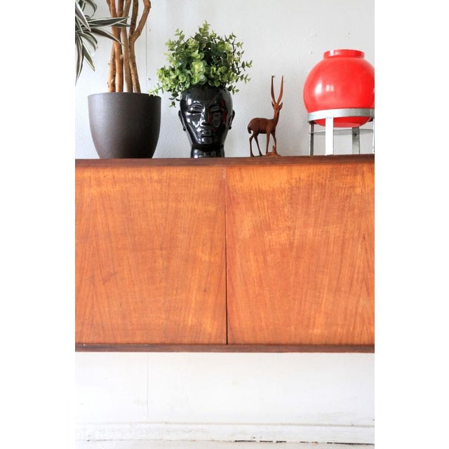 Mid-Century Modern Sideboard in Teak with Metal Legs, 1960s For Sale - Image 4 of 6