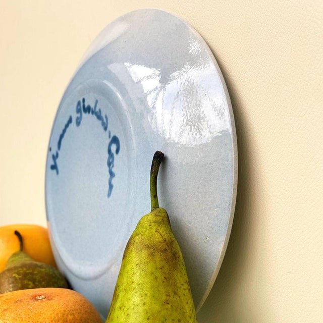 Mid‑Century Modern French Blue Ceramic Dish from Yvonne Gisclard‑Cau, 1960s For Sale - Image 9 of 12