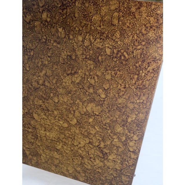 Mid 20th Century Pair Faux Gold Tortoise Heavy Brass Pulls Two Door Credenzas Dresser Mint! For Sale - Image 5 of 18