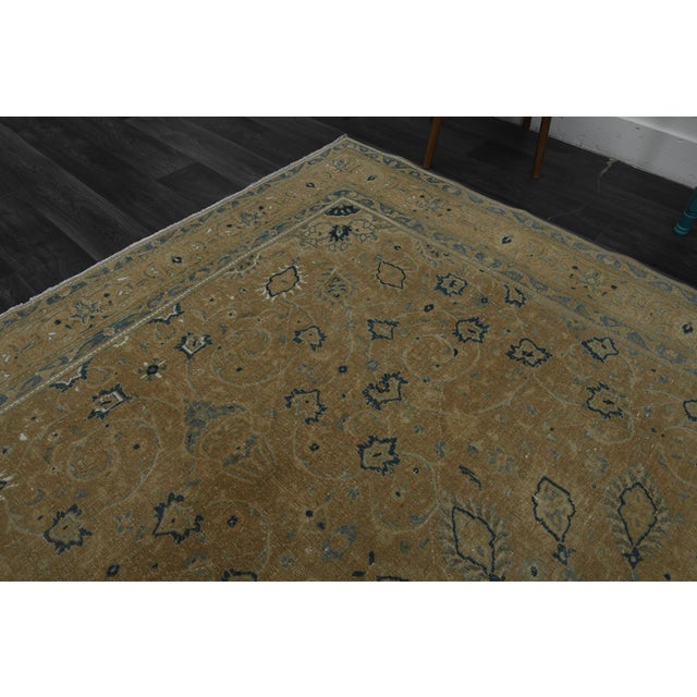 1970s Vintage Persian Handknotted Wool Orange Oversize Area Rug For Sale In San Francisco - Image 6 of 11