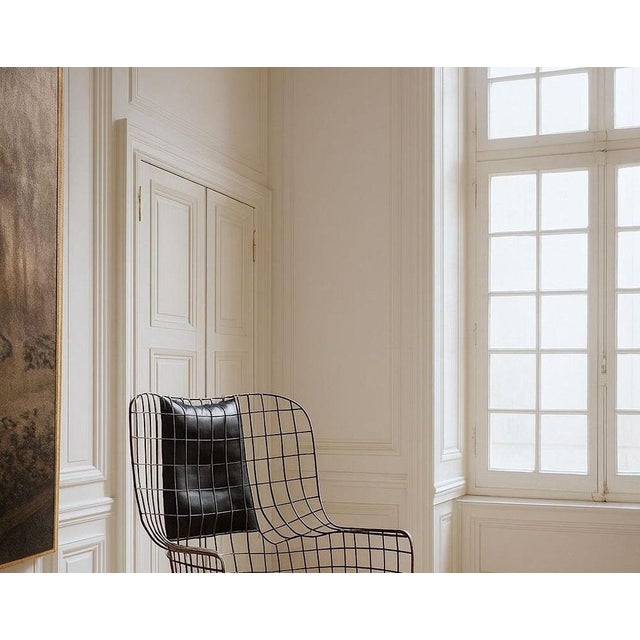 Not Yet Made - Made To Order Wireframe Armchair in Bronze and Leather by Marsica Fossati For Sale - Image 5 of 8