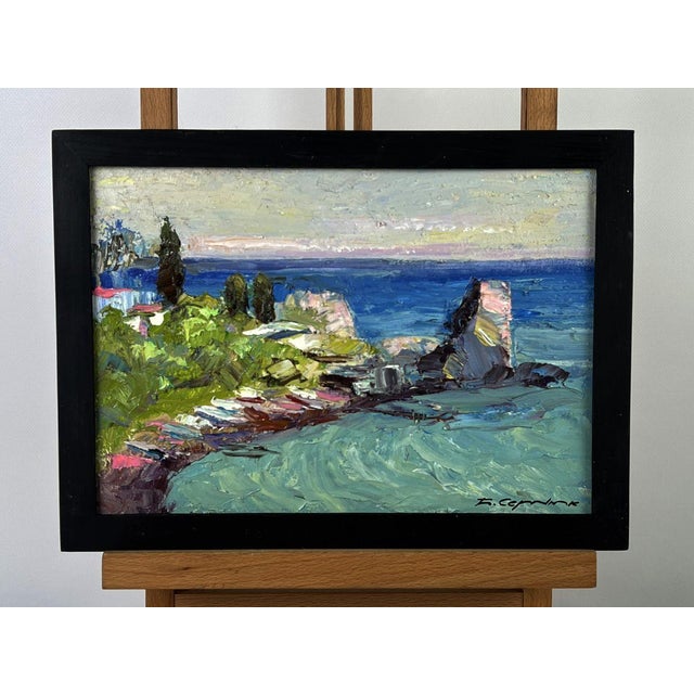 *** ABOUT THIS PAINTING *** * TITLE: "Evening sea horizon" * ARTISTS: Boris Serdyuk * SIZE: 21x30 cm/8.26x11.81 inches' *...