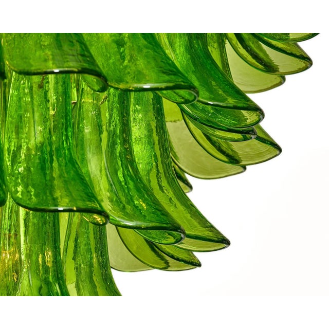Metal Green Murano Glass “Selle” Chandelier For Sale - Image 7 of 10
