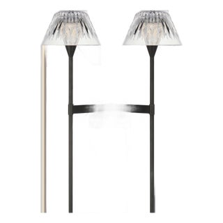 Waterford for Visual Comfort Signature Blaze 19" 2 Light Tail Sconce in Bronze with Clear Crystal For Sale