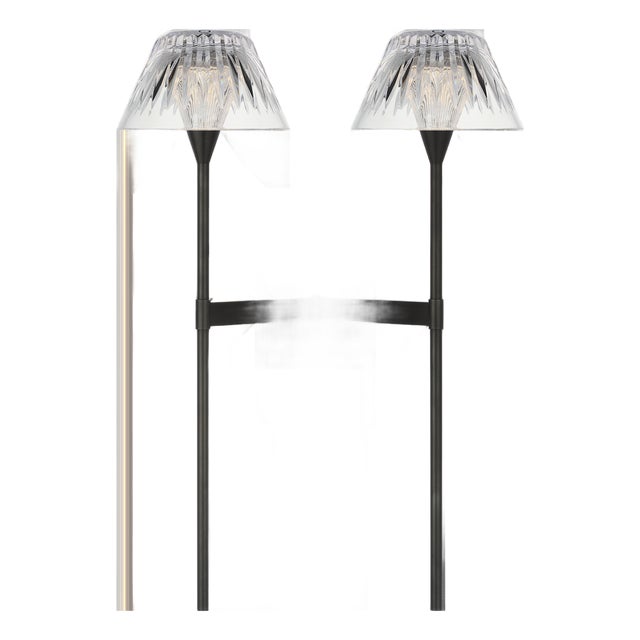 Waterford for Visual Comfort Signature Blaze 19" 2 Light Tail Sconce in Bronze with Clear Crystal For Sale