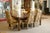 Vintage 1970s Burlwood Style Brown Laminate Parsons Dining Table With Leaves For Sale - Image 4 of 7