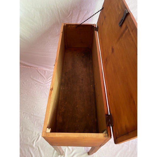 19th Century Antique Farmhouse American Country Pine Chest For Sale In Buffalo - Image 6 of 12