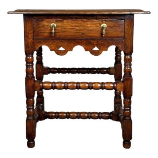 Early 20th Century Chippendale Oak Side Table For Sale
