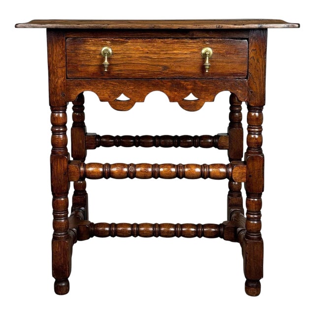 Early 20th Century Chippendale Oak Side Table For Sale