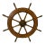 Ships Wheel with Brass Hub and Inlay For Sale