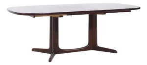 Gudme Mobelfabrik Mid Century Danish Rosewood Expanding Dining Table With 1 Leaf