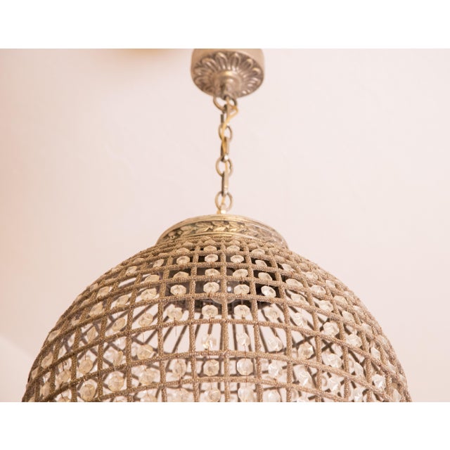 1970s Set of 2 French Sphere Chandelier Emperor Style, 1970s For Sale - Image 5 of 9