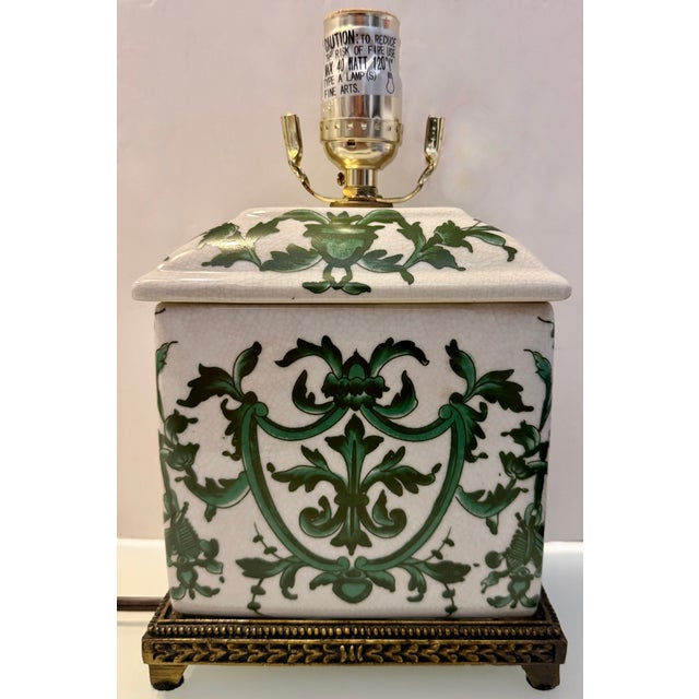 Small Chinoiserie Style Ginger Jar Table Lamp For Sale In Miami - Image 6 of 8