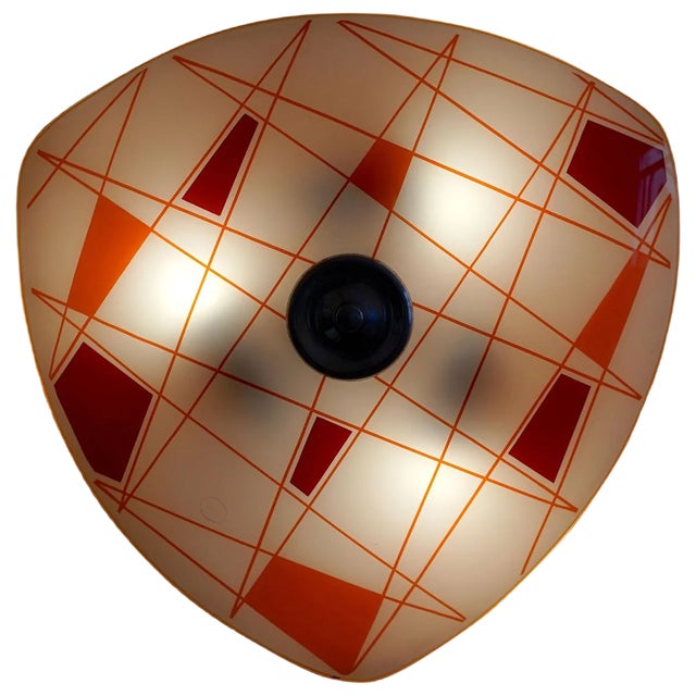 Mid-Century Wall Light with Glass Plate from Designfornication, 1956 For Sale