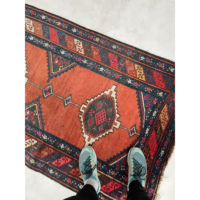 Antique Caucasian TUSCAN DREAM Long Runner Rug 3.7 x 14.9 For Sale - Image 10 of 15