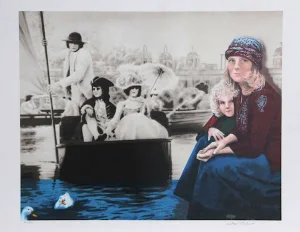 Robert Anderson Lithograph - Feeding the Ducks