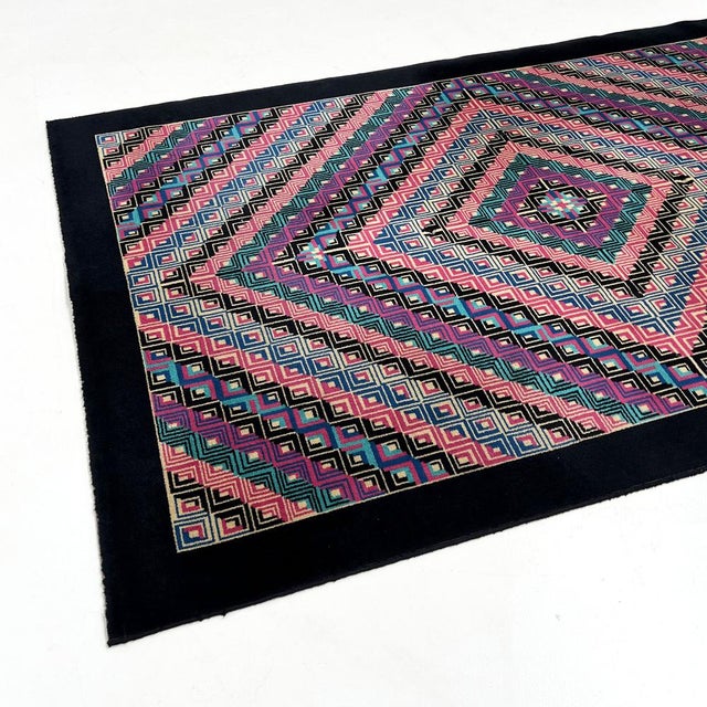 1980s Large Geometric Wool Rug from Missoni, 1980s For Sale - Image 5 of 9
