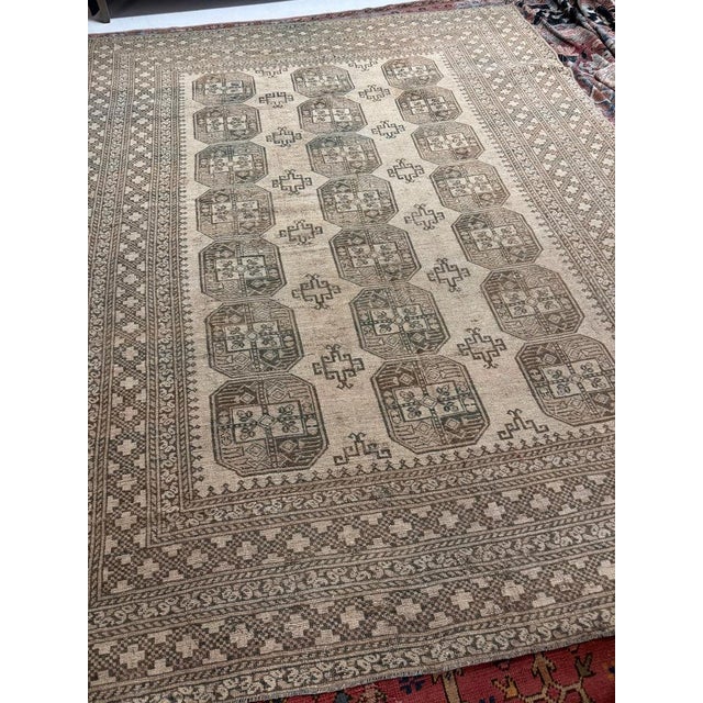 All of our antique & vintage rugs are professionally cleaned prior to being listed Name: AIRY Nomadic Elephant Track...