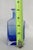 Cobalt Blue Vase Squared Glass W Ombre Gradient Mid Century Modern Bottle 4744b For Sale - Image 9 of 10