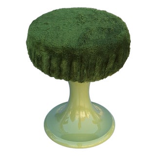 Vintage Stool in Green Plastic from Emsa, 1970s For Sale