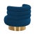 Naomi Navy Velvet Swivel Chair For Sale - Image 4 of 9