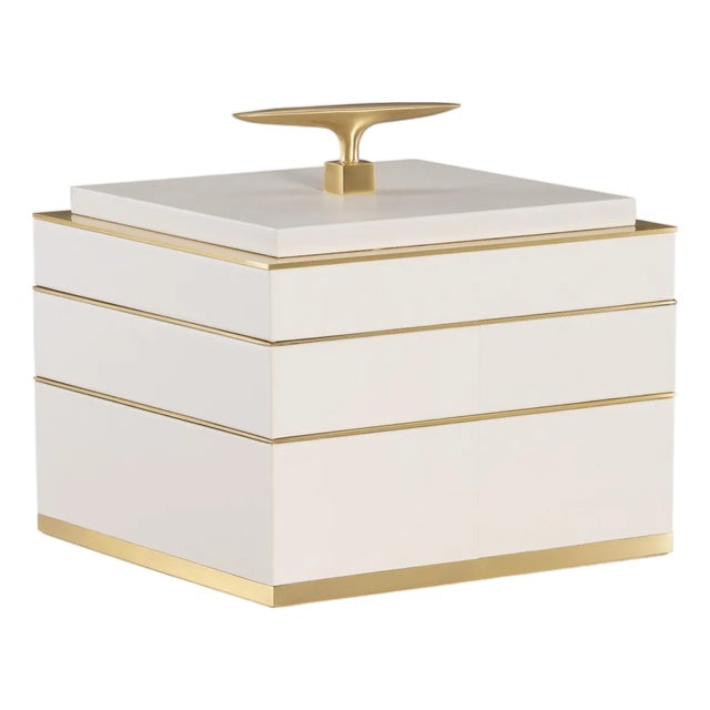 Maitland-Smith Cream Compartment Box For Sale