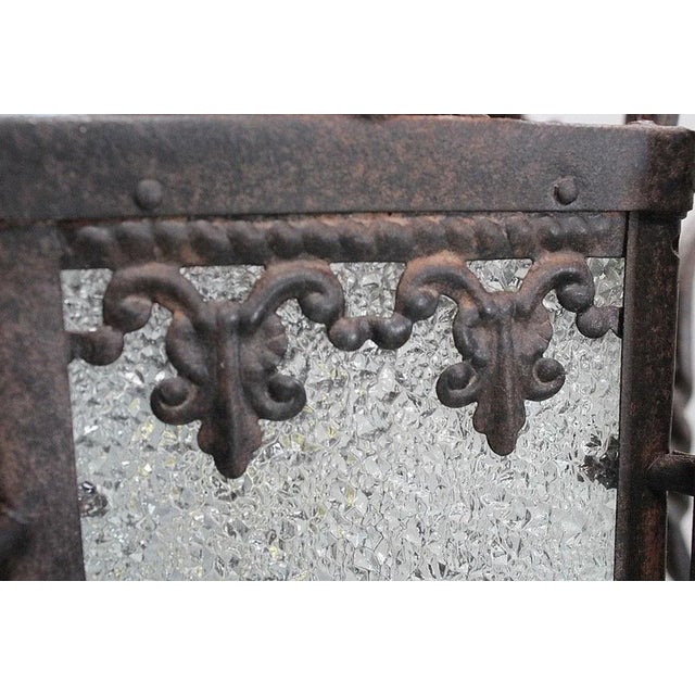 Antique Wrought Iron Landing Lantern For Sale - Image 14 of 18