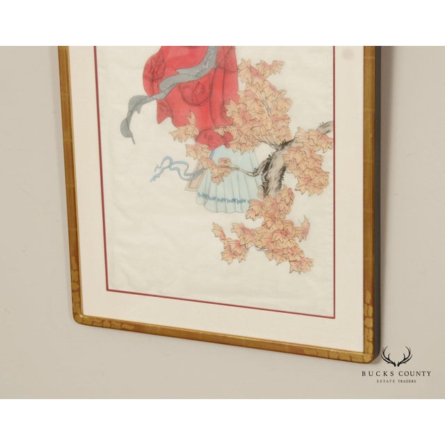 Chinese Framed Print, 'Wang Zhaojun' Chinese Beauty Framed Print For Sale - Image 11 of 13