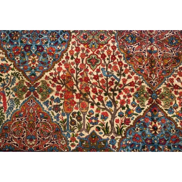 An unbelievable late 19th century Yazd rug with the most amazing intricately woven multicolored pattern of diamond shapes,...