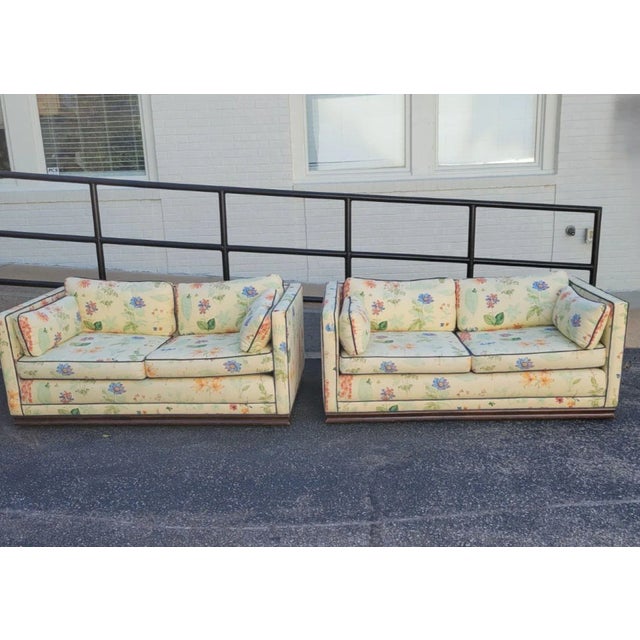 Bring garden-fresh charm into your interior with this vintage loveseat attributed to Century Furniture, upholstered in...
