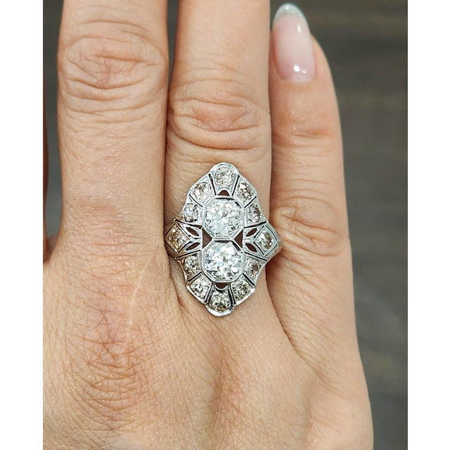 Art Deco 2.00 Ct Antique Diamond Ring Size 7.25 For Sale - Image 3 of 8
